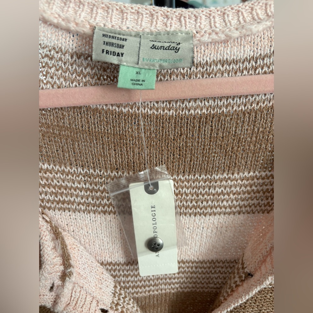 NWT Anthropologie Sat/Sun Jaden Warm Knit Striped Romper XL - Picture 7 of 8